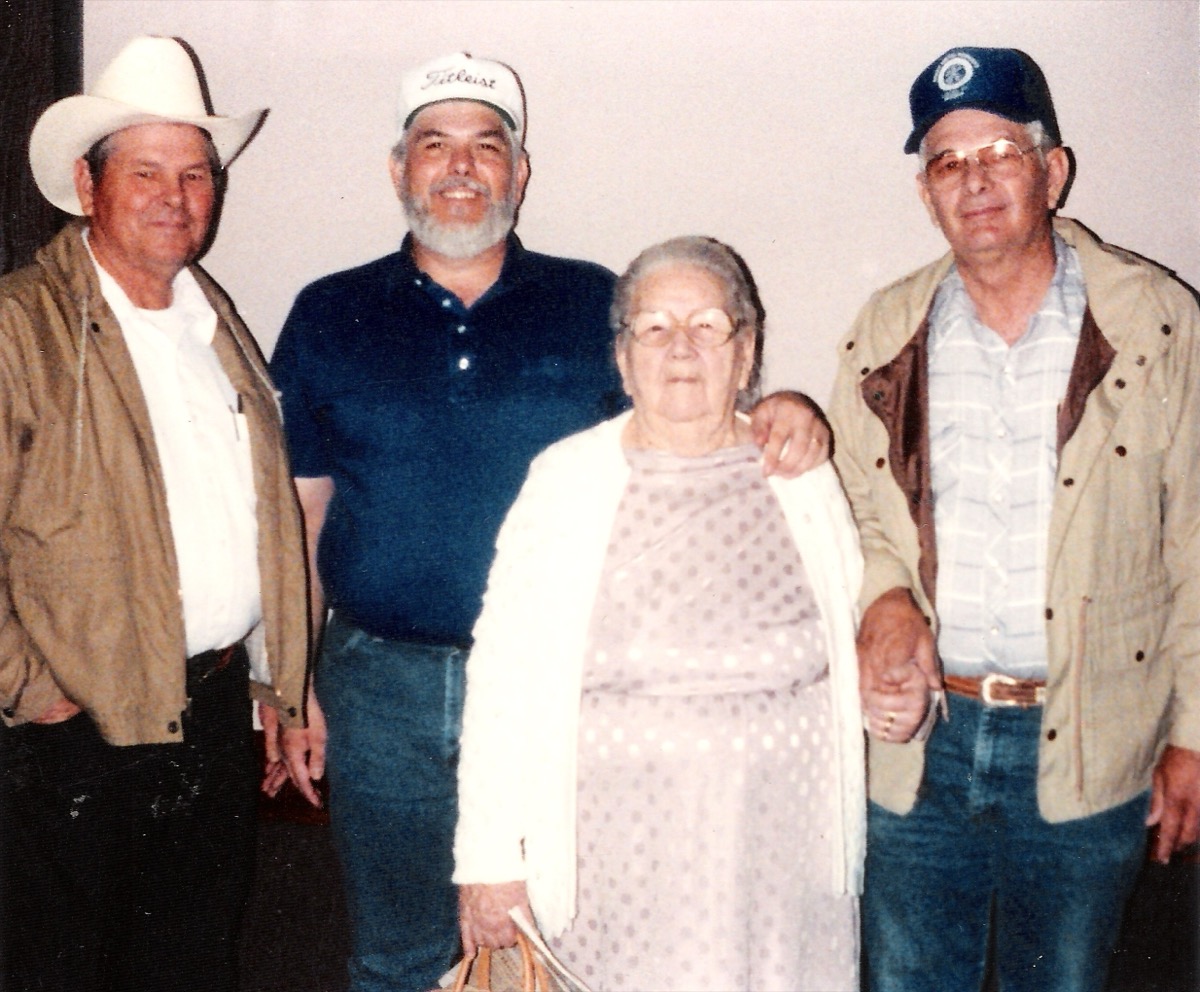 Mrs. Bonnet with David, Glen, and Leroy Bonnet
